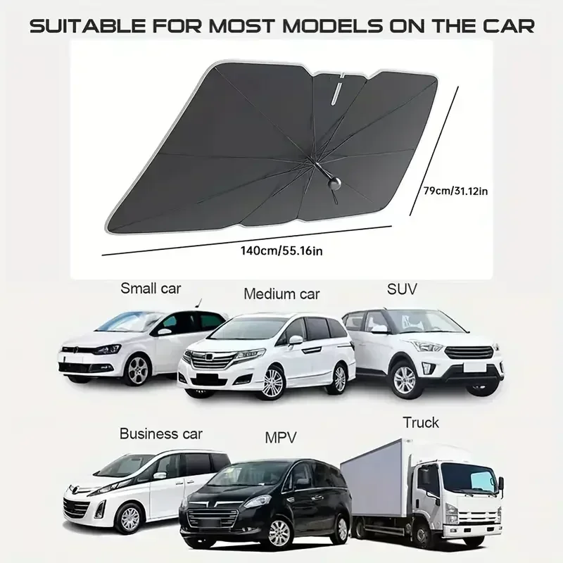مظلة واقية من الشمس قابلة للطي - مراجعة Car Sunshade Windshield Umbrella Foldable وسعره