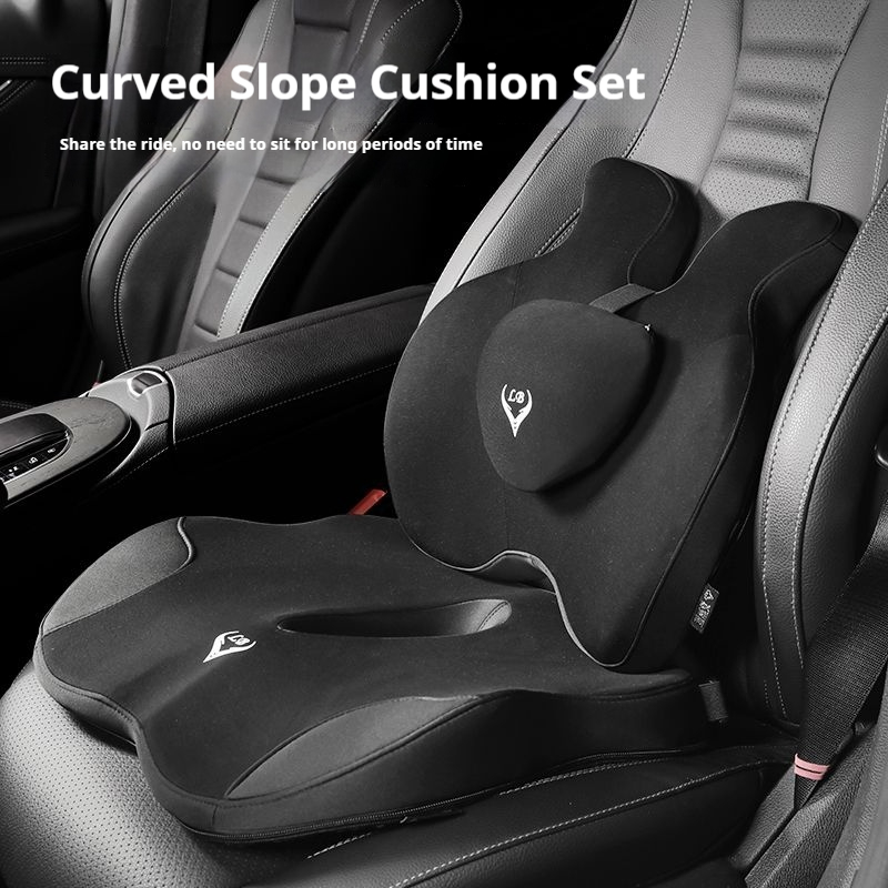 رغوة الذاكرة كرسي مكتب وسادة م - مراجعة Memory Foam Car Neck Pillow Lumbar Support وسعره