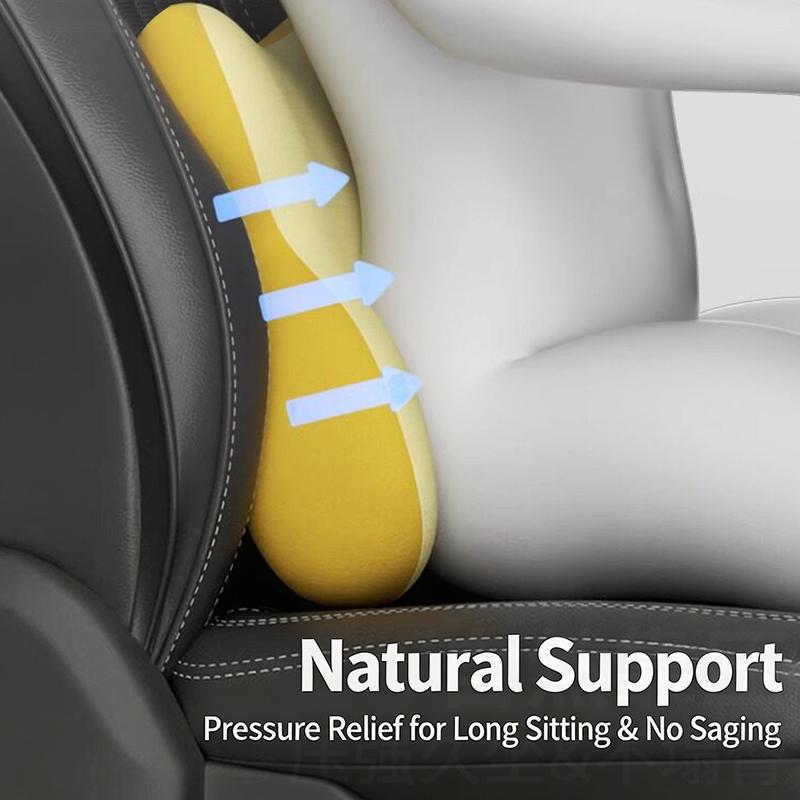 مجموعة وسائد دعم أسفل الظهر وم - مراجعة Memory Foam Car Neck Pillow Lumbar Support وسعره