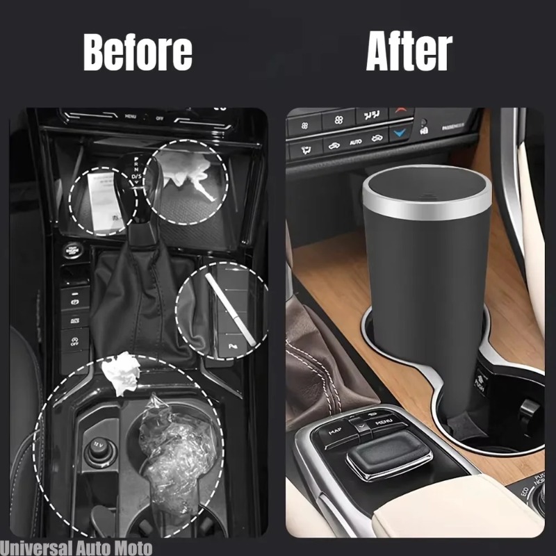 سلة قمامة صغيرة للسيارة مصنوعة - مراجعة Waterproof Car Trash Can With Lid وسعره