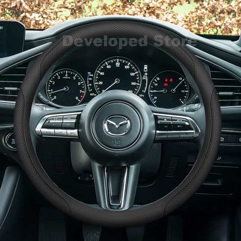 غطاء عجلة قيادة السيارة لمازدا - مراجعة Car Steering Wheel Cover Anti Slip Breathable وسعره