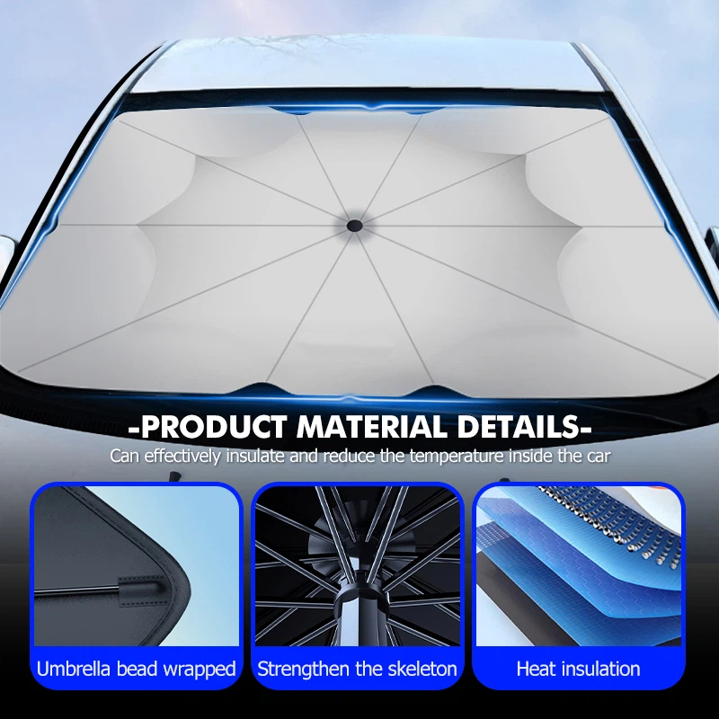مظلة سيارة قابلة للطي لحماية ا - مراجعة Car Sunshade Windshield Umbrella Foldable وسعره