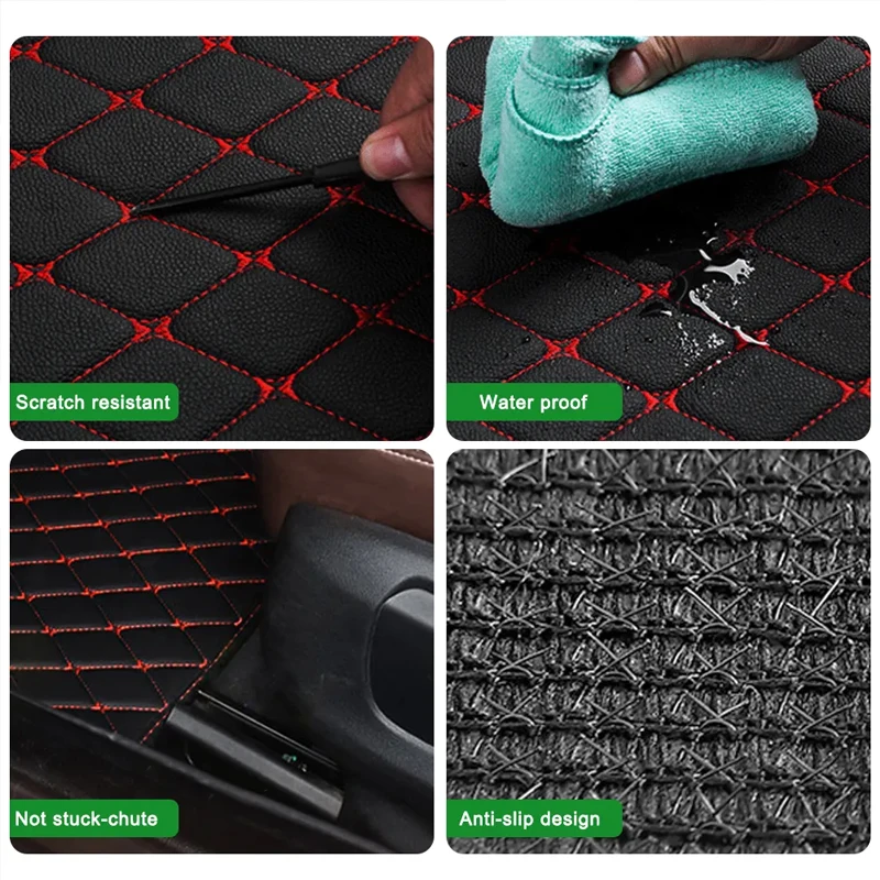 الحصير سيارة 4 قطع العالمي بو  - مراجعة Car Floor Mats Universal Waterproof Leather وسعره