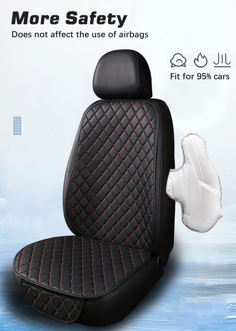 أغطية مقاعد سيارة من الجلد الص - مراجعة Leather Car Seat Covers Full Set Universal وسعره