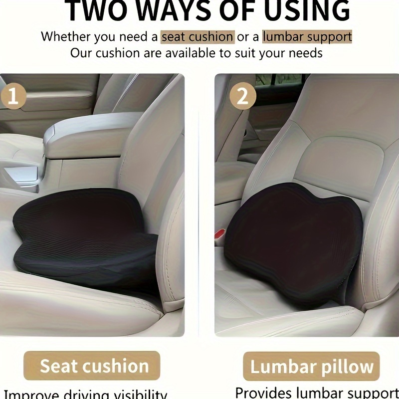 وسادة مقعد السيارة 2 في 1 مع د - مراجعة Memory Foam Car Neck Pillow Lumbar Support وسعره