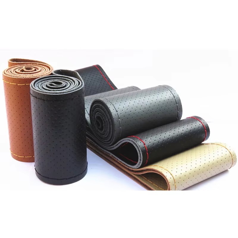 جديد 36 38 40 سنتيمتر جلد طبيع - مراجعة Car Steering Wheel Cover Anti Slip Breathable وسعره