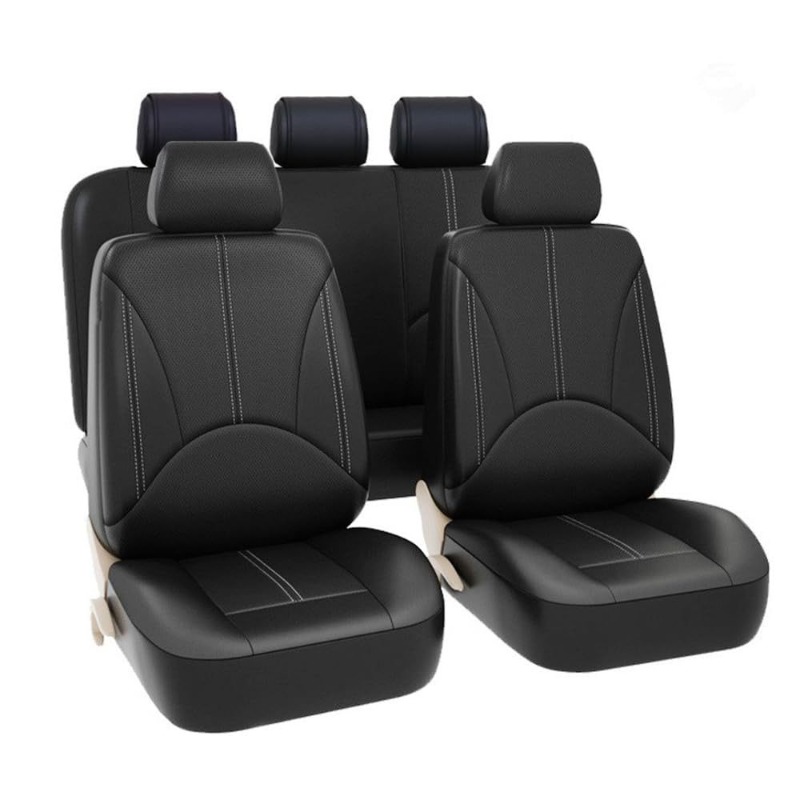 أغطية مقاعد سيارة عالمية من ال - مراجعة Leather Car Seat Covers Full Set Universal وسعره